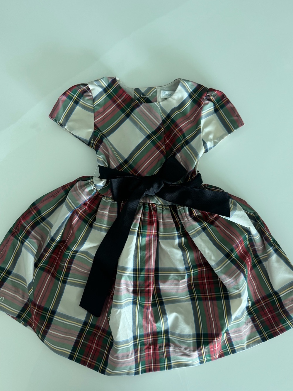 Ralph Lauren Girls Plaid Dress in Red, Green, Navy & Ivory